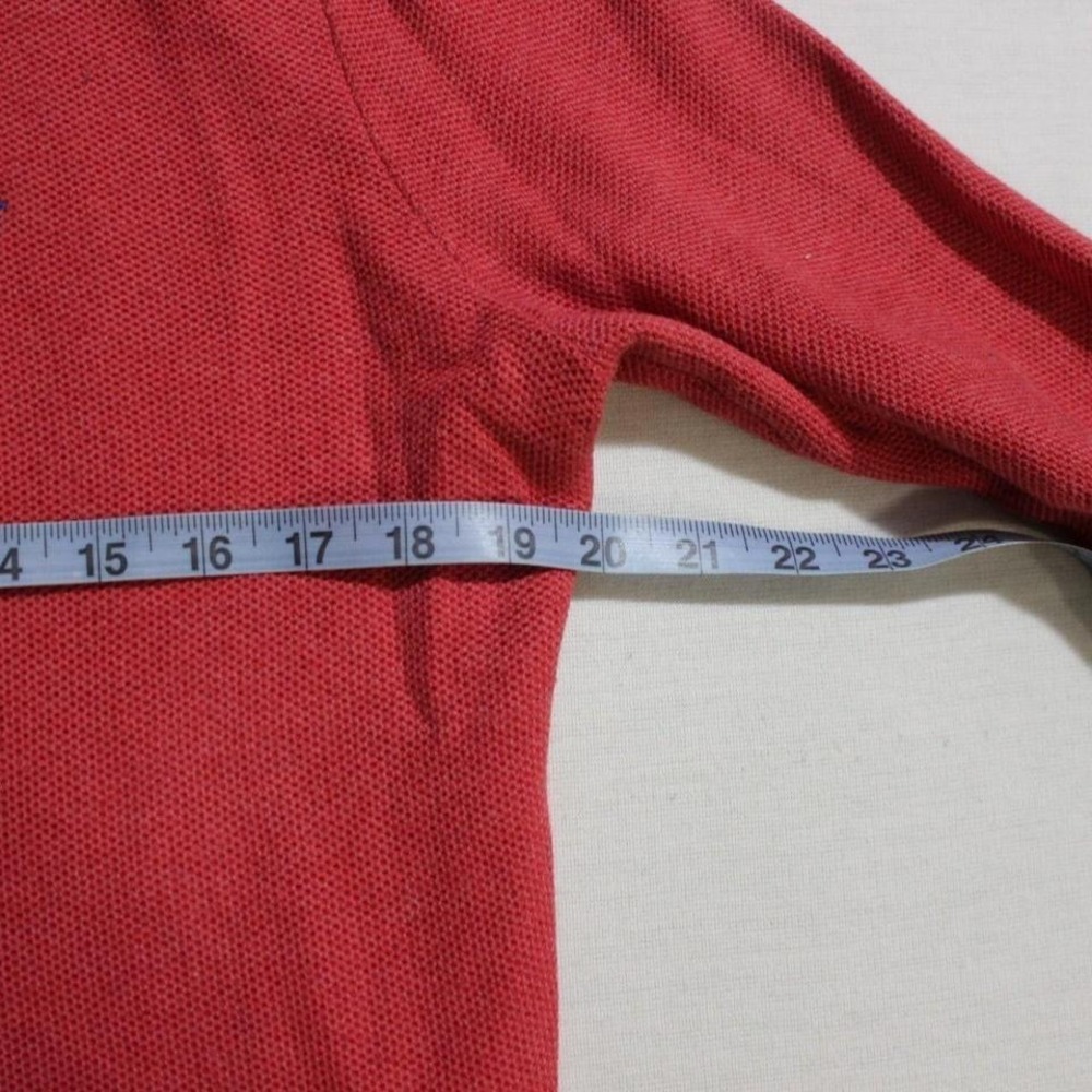 Mens Y2K Style Preppy Professional Polo Ralph Lauren Pink 1/4 Zip Sweater - Picture 6 of 8